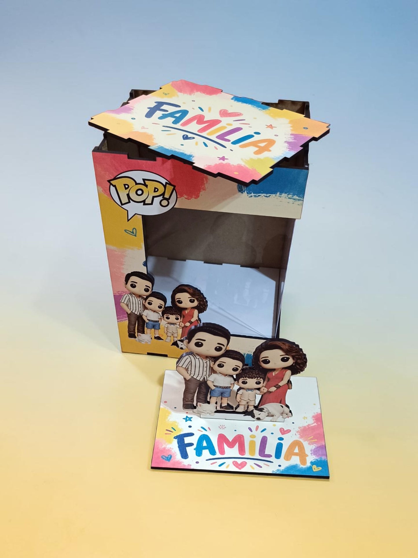 Caja Familiar Personalizada Estilo Funko