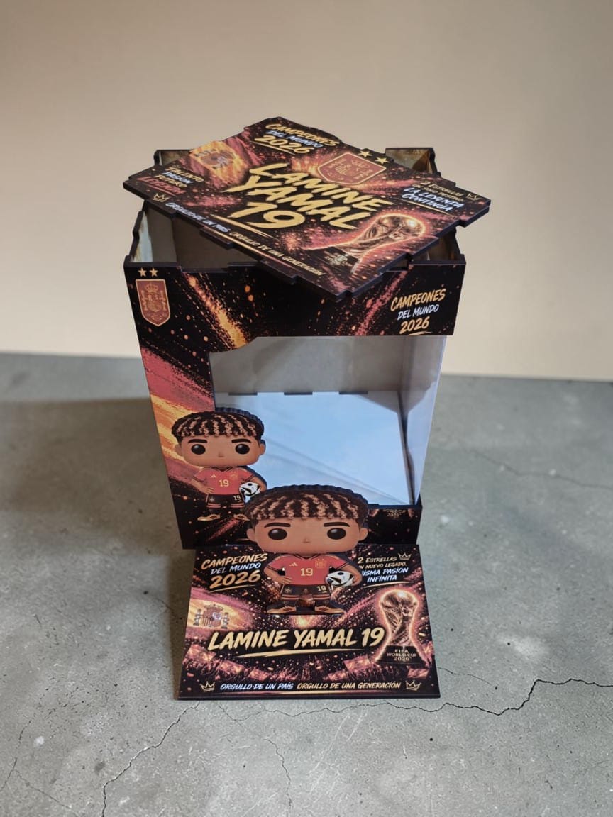 Caja Funko Personalizada de Madera Lamine Yamal 19