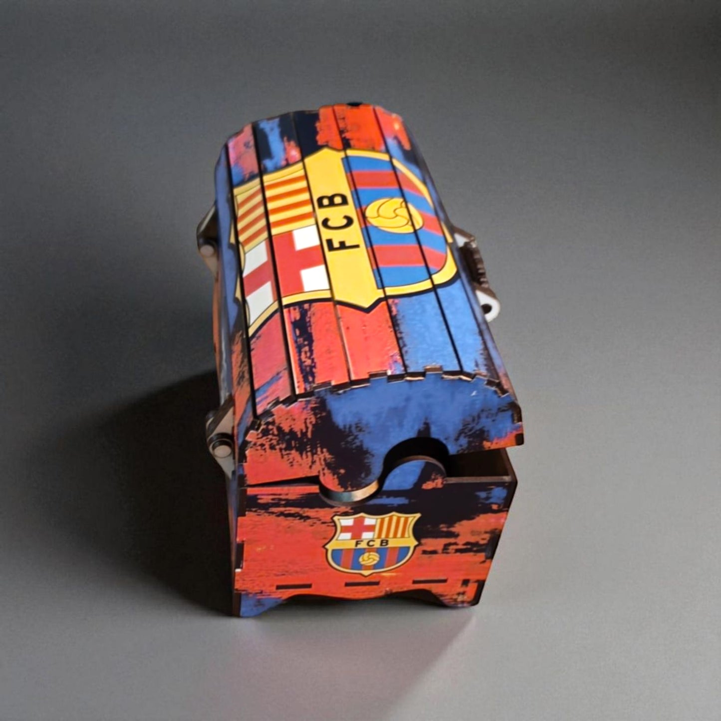 Cofre de Madera FC Barcelona – Baúl Decorativo a Todo Color