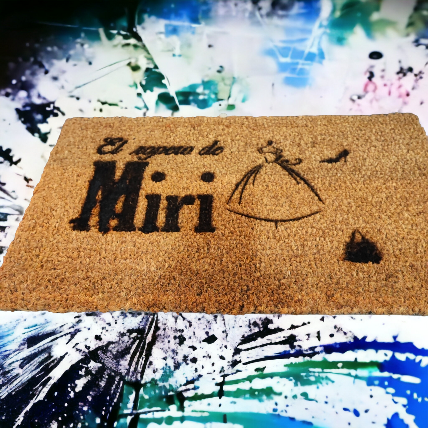 "Felpudo de fibra de coco personalizado: Añade un toque único y decorativo a tu hogar"