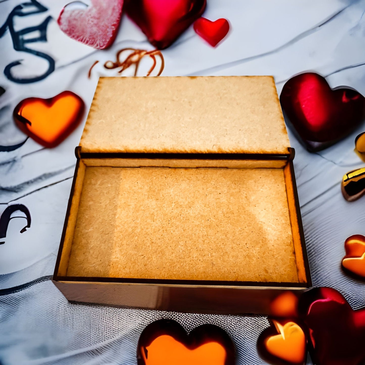 "Caja de madera con diseño de carta personalizada" - fusoregalos