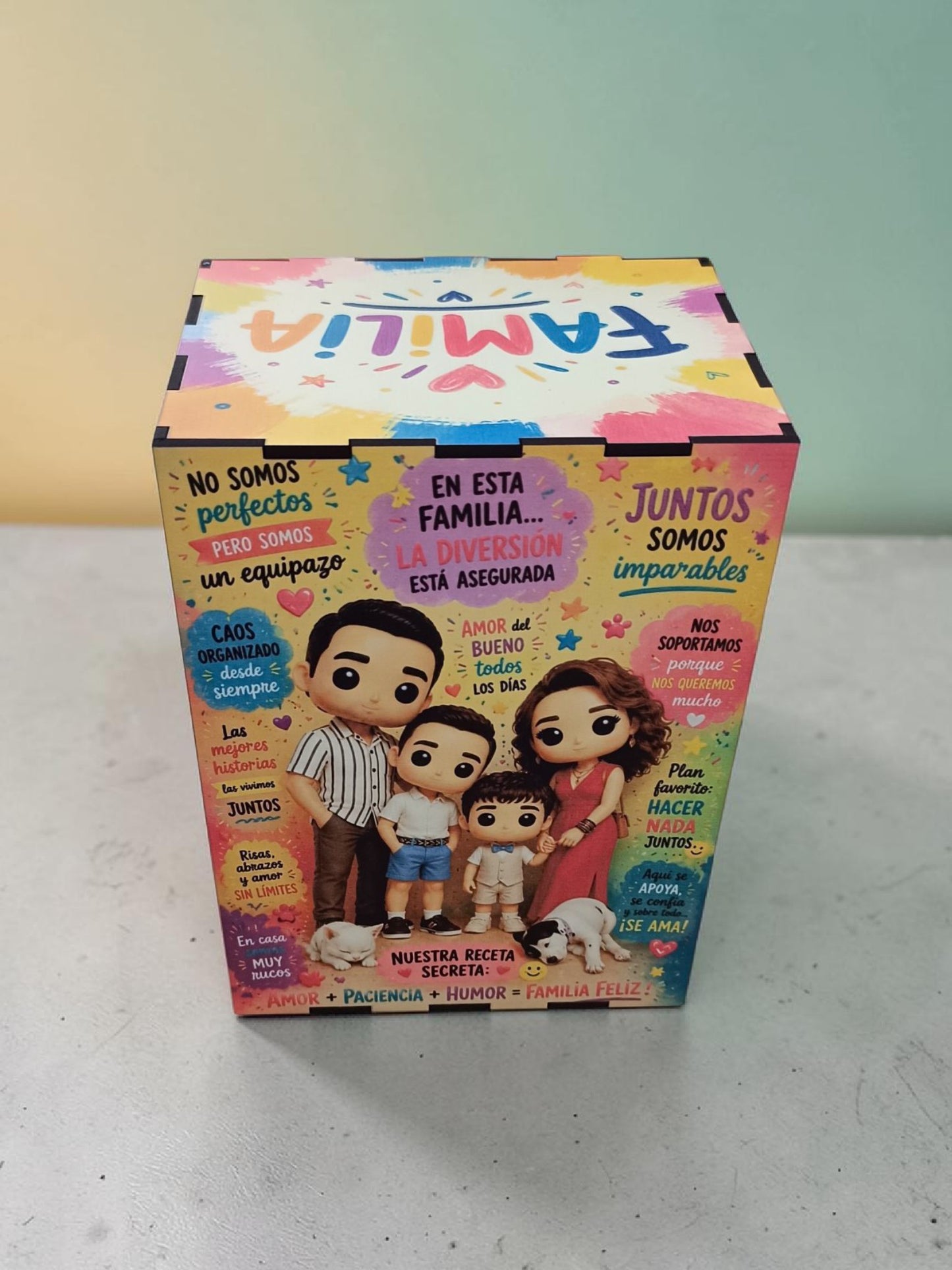 Caja Familiar Personalizada Estilo Funko