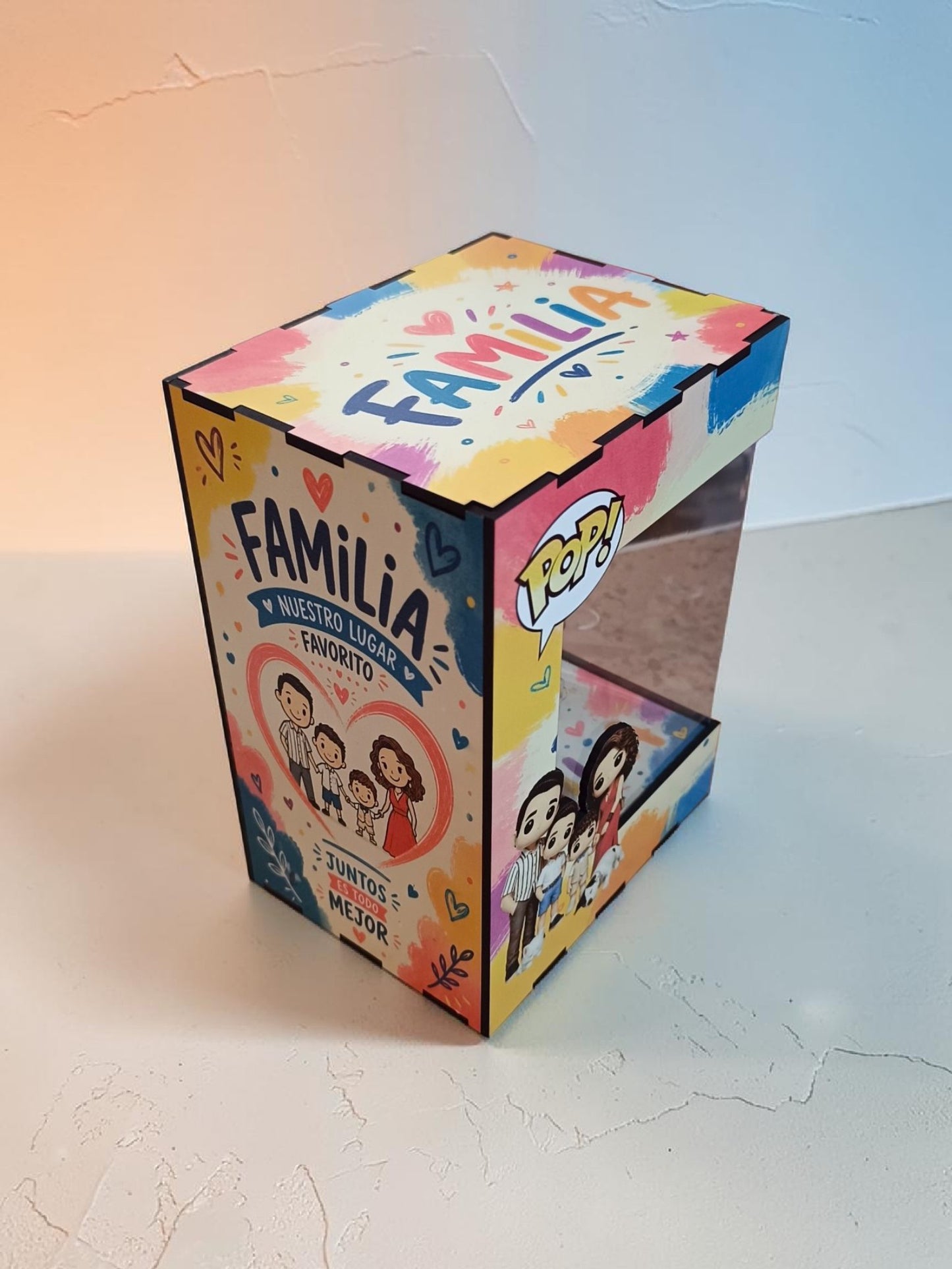 Caja Familiar Personalizada Estilo Funko