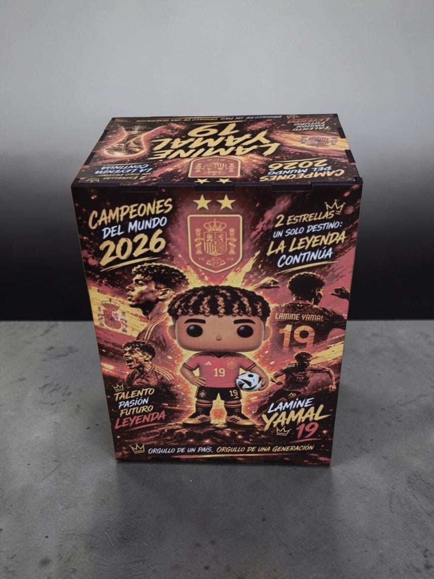 Caja Funko Personalizada de Madera Lamine Yamal 19