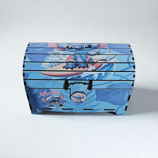 cofre de madera Stitch