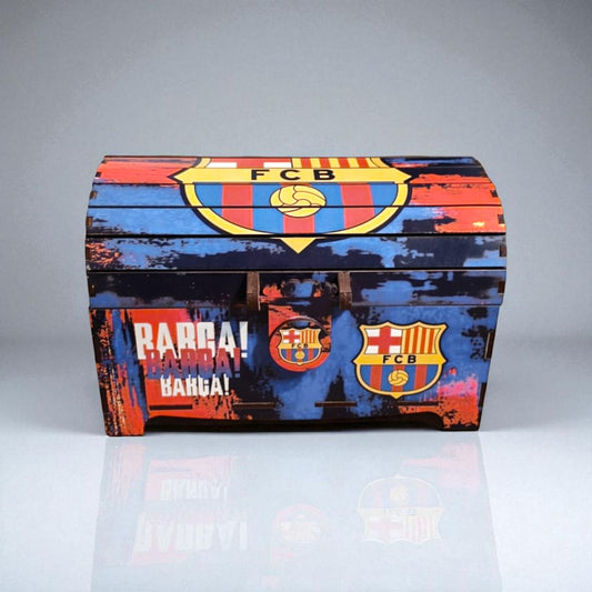Cofre de Madera FC Barcelona – Baúl Decorativo a Todo Color