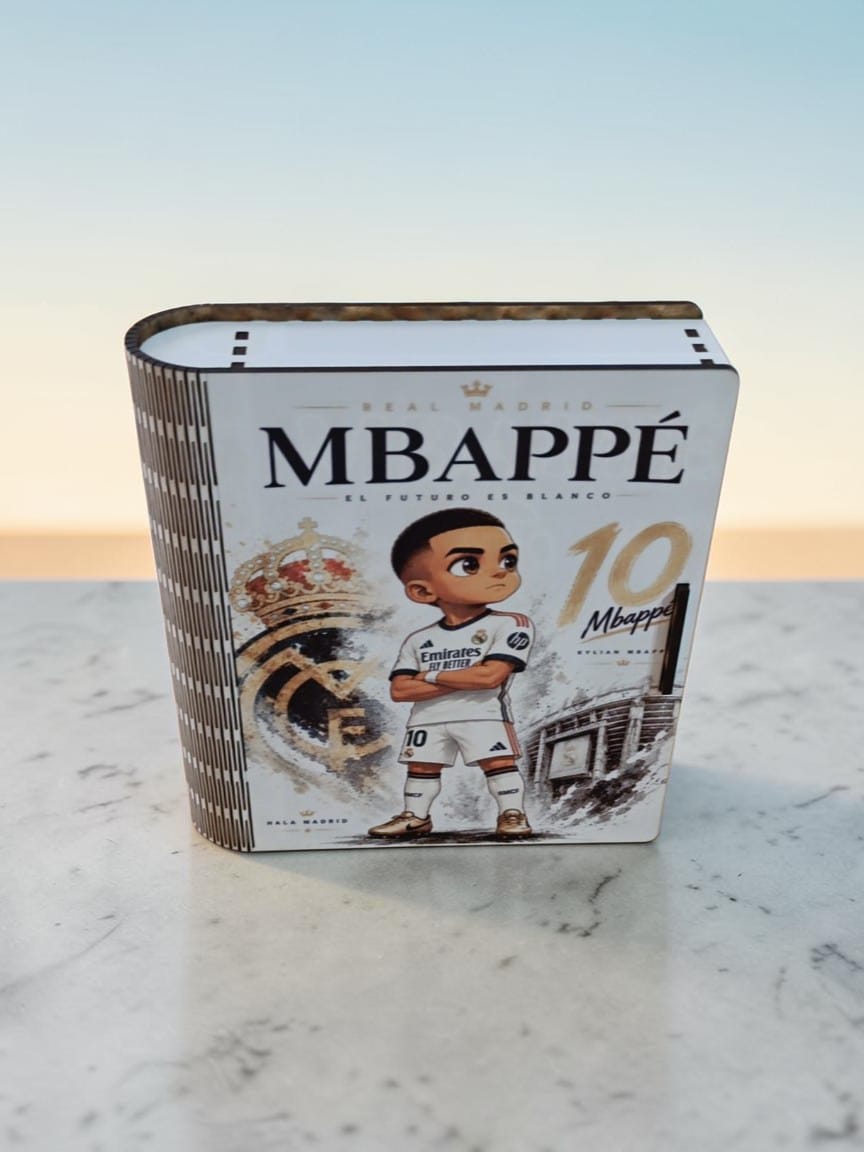 caja libro de madera personalizada Real Madrid