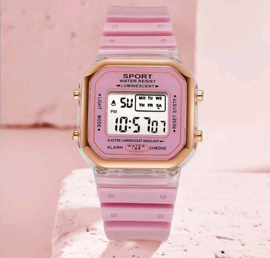 "Brilla con Estilo: Reloj Deportivo de Mujer Luminoso y Resistente al Agua"