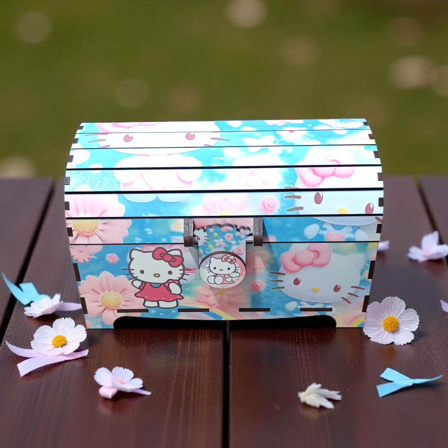 Cofre de Madera Hello Kitty