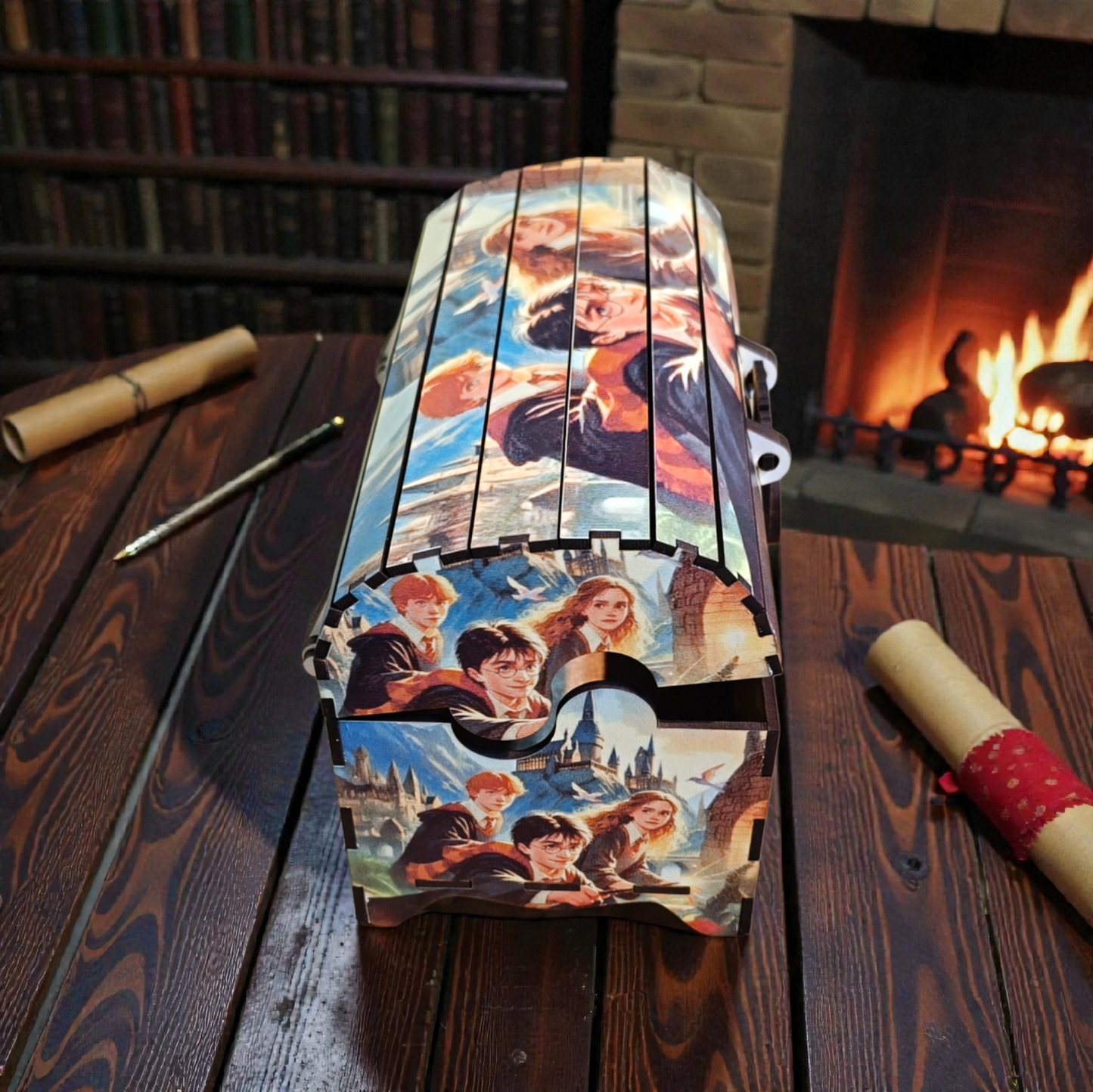 Cofre de Madera Harry Potter – Baúl Mágico a Todo Color