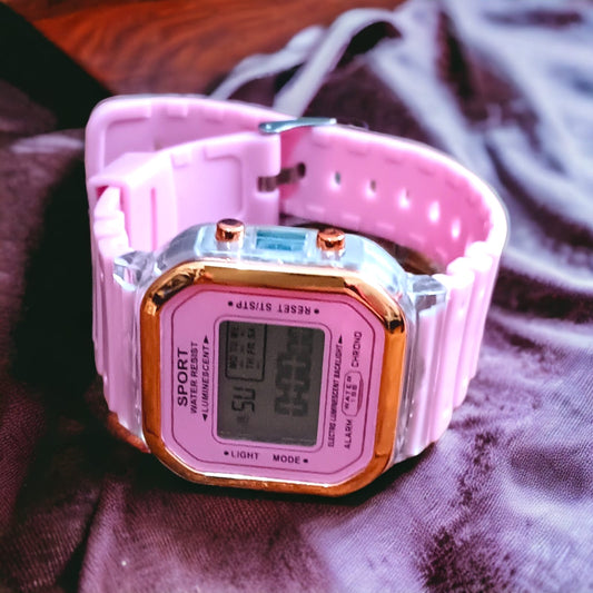 "Brilla con Estilo: Reloj Deportivo de Mujer Luminoso y Resistente al Agua"