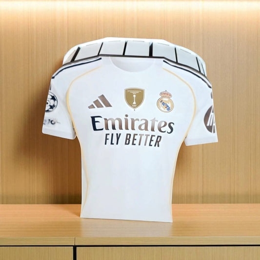 Caja de Madera en Forma de Camiseta – Real Madrid, Barça o Personalizada