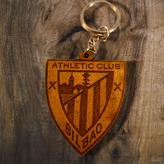 llavero madera escudo atlhetic club de bilbao